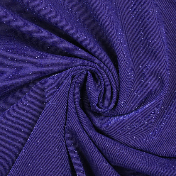 Maille fine Lurex bleu fond indigo