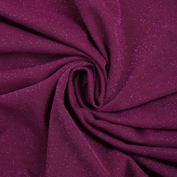 Maille fine Lurex violet fond violine