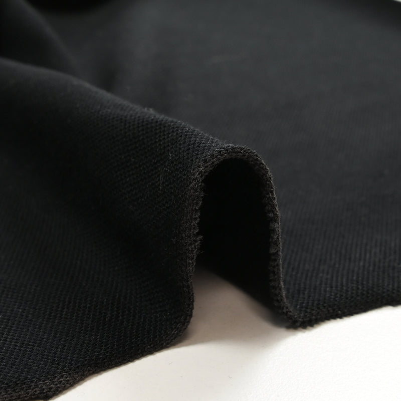 Jersey de coton piqué noir