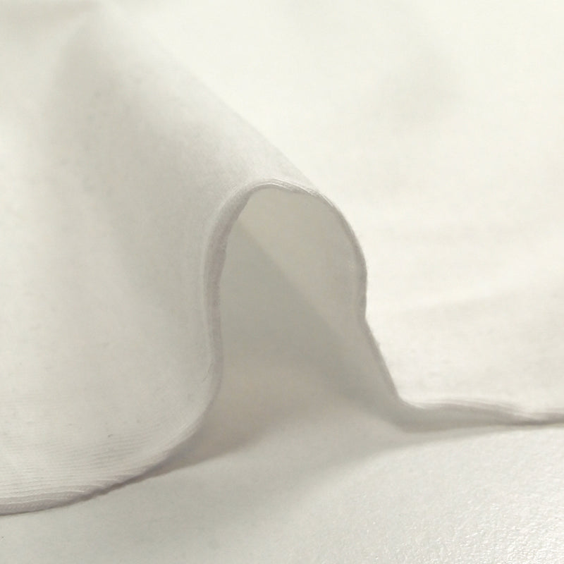 Jersey de coton fin blanc cassé