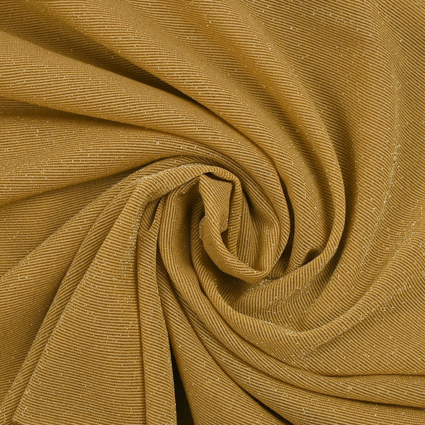 Maille fine Lurex doré fond camel