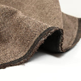 Laine mélangée thermocollée chevrons marron