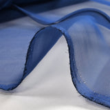 100% muselina de seda liso azul oscuro cambiando a negro