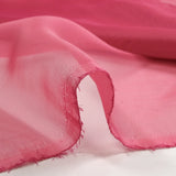 Mousseline 100% soie unie framboise changeant fuchsia