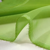 Mousseline 100% soie unie vert pomme changeant anis