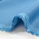 Crêpe satin gaufré viscose bleu céleste