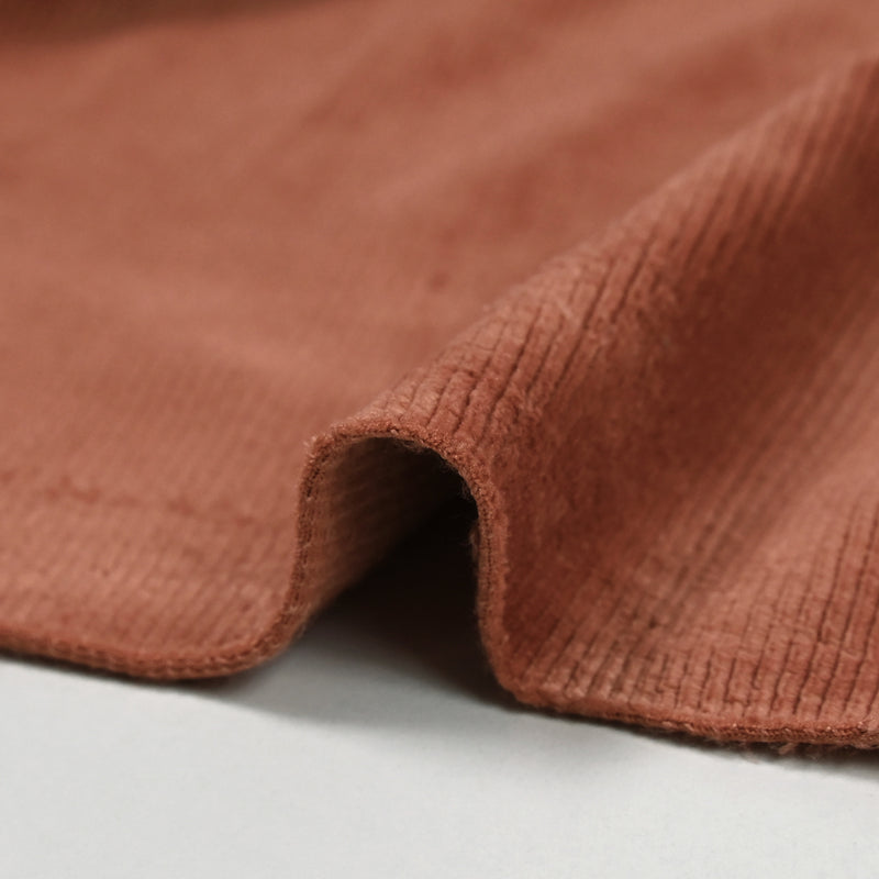 Jersey de velours côtelé tout doux rose saumon