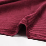 Jersey de velours côtelé tout doux lie de vin