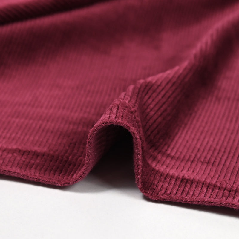 Jersey de velours côtelé tout doux lie de vin