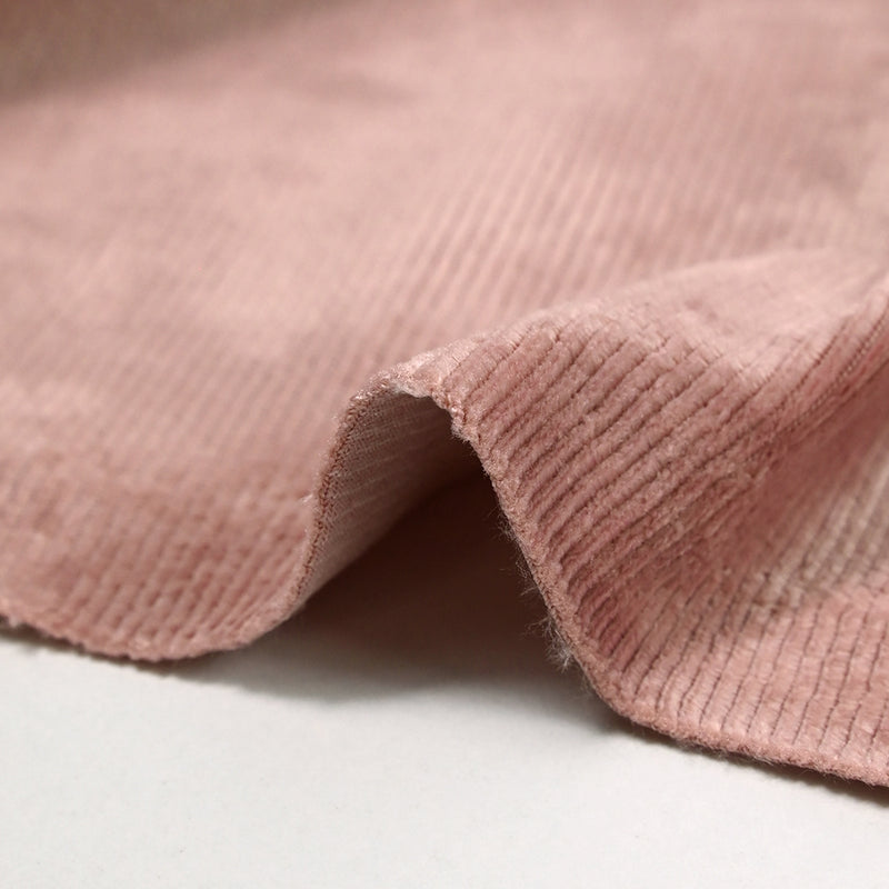 Jersey de velours côtelé tout doux rose poudré
