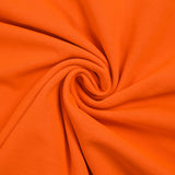 Jersey de polyester rayé orange chiné envers piqué orange fluo