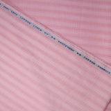 Coton lin rayé Lurex doré fond rose layette