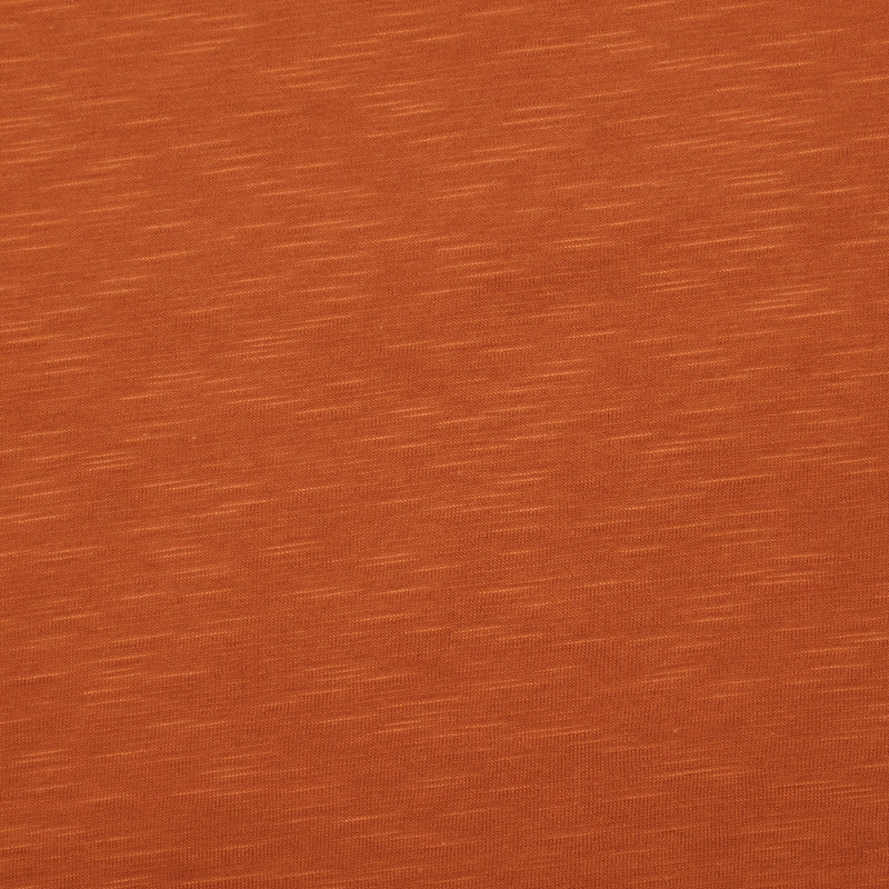 Flammed orange viscose jersey burned