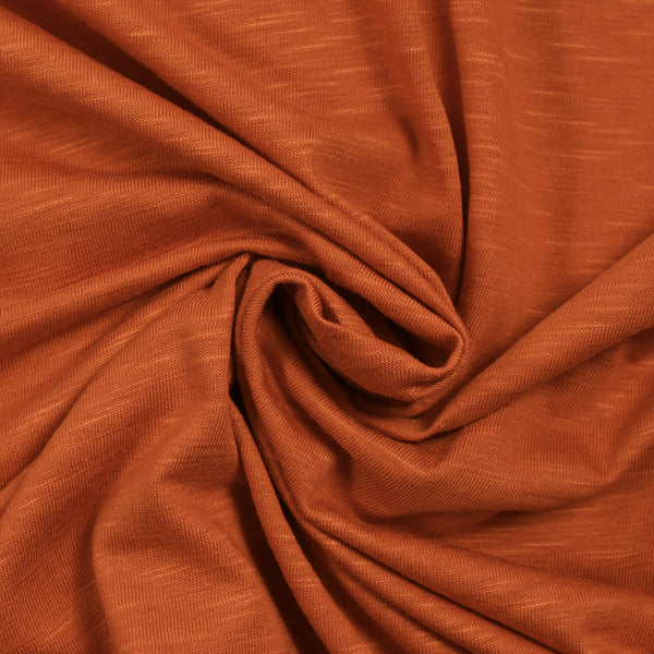 Jersey de viscose flammé orange brûlé