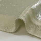 Jersey lamé argent fond sauge pâle
