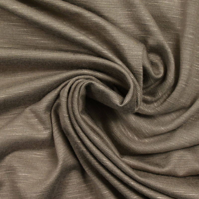 Jersey de viscose flammé taupe