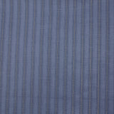 Coton lin rayé Lurex doré fond bleu barbeau