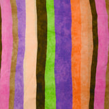 Lyocell imprimé rayures colorées violet, marron et rose
