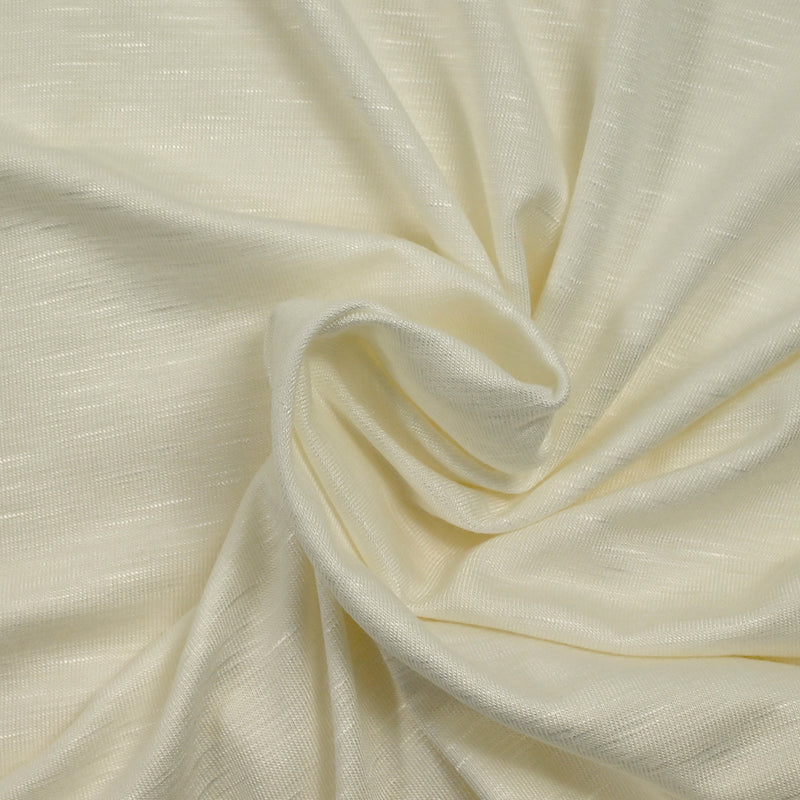 Jersey de viscose flammé blanc cassé