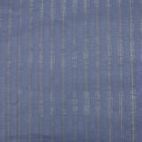 Coton lin rayé Lurex doré fond bleu barbeau