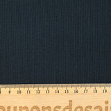 Jersey de coton côtelé bleu nuit