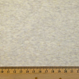 Jersey de coton côtelé écru chiné
