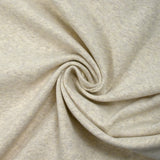 Jersey de coton côtelé écru chiné