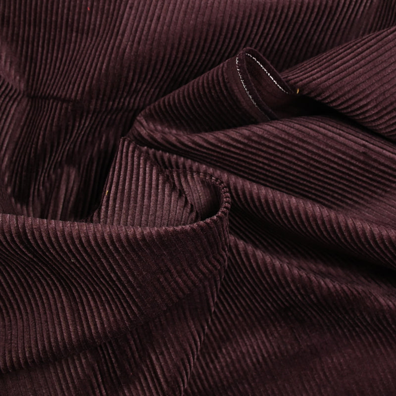 Velours côtelé de coton 3mm figue