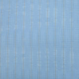 Coton lin rayé Lurex doré fond bleu ciel