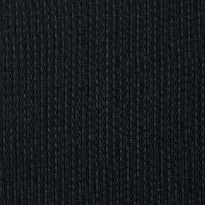 Jersey de coton côtelé bleu sombre