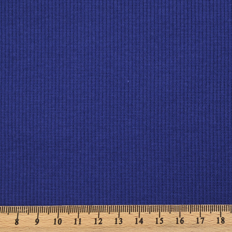 Jersey de coton côtelé bleu roi