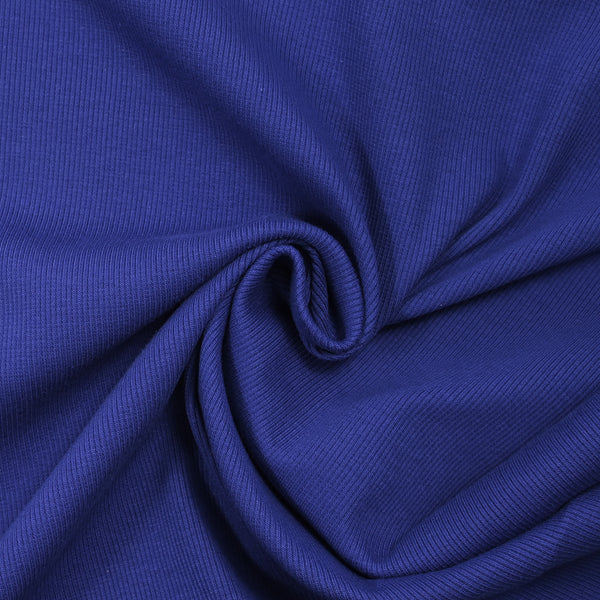 Jersey de coton côtelé bleu roi