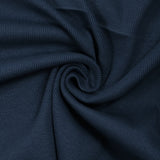 Jersey de coton côtelé bleu foncé