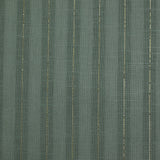 Coton lin rayé Lurex doré fond vert jade foncé