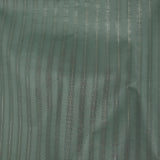 Coton lin rayé Lurex doré fond vert jade foncé