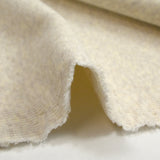 Jersey de coton côtelé écru chiné