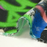 Viscose imprimée graffitis fond noir