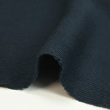 Jersey de coton côtelé bleu nuit