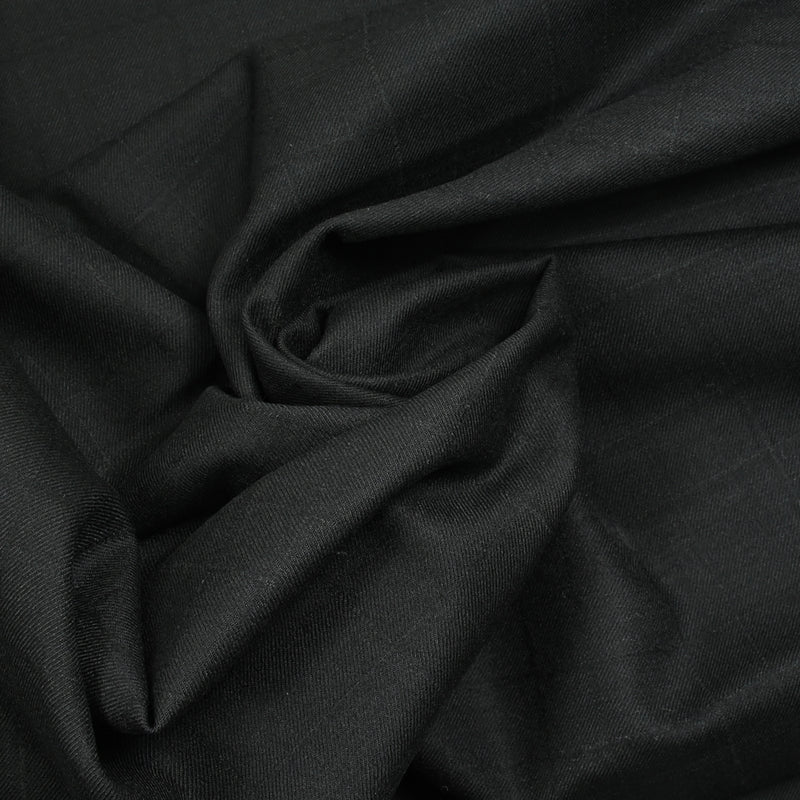 Black tile mixed woolen wool fabric