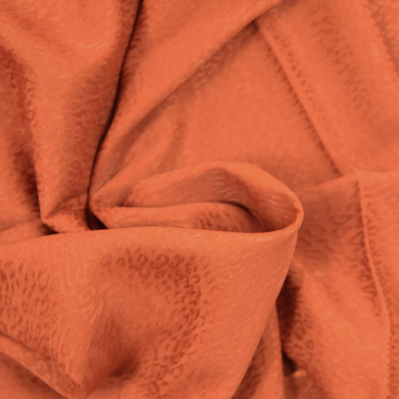 Jacquard de viscose léopard fond marron