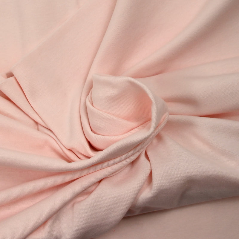 Jersey de coton rose dragée