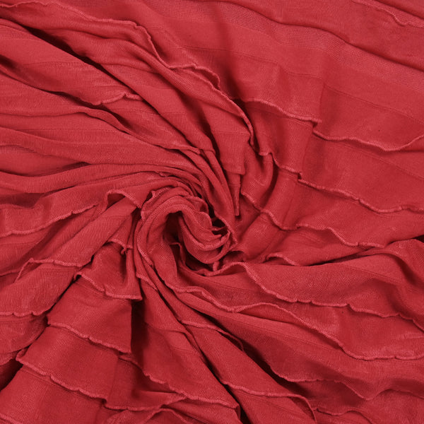 Maille à volants rouge fraise