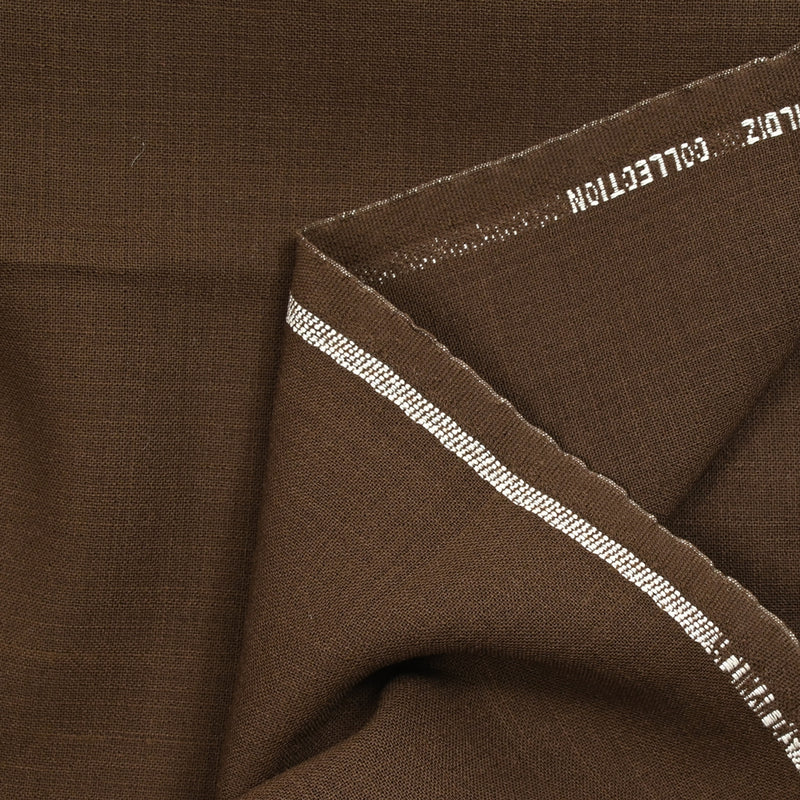 Brown mixed woolen wool fabric