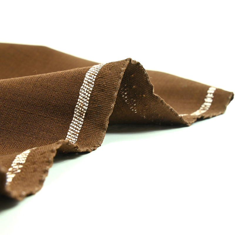 Brown mixed woolen wool fabric