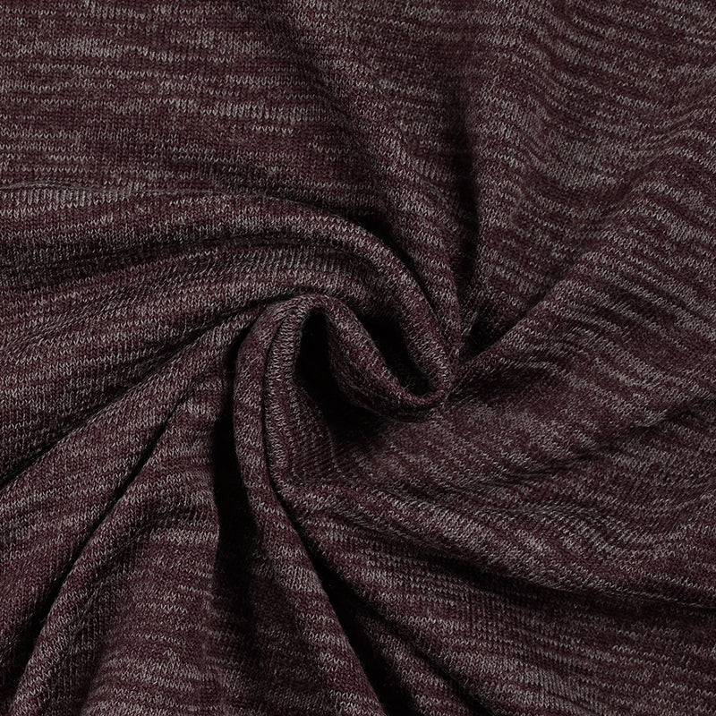 Maille de polyester chinée violet foncé