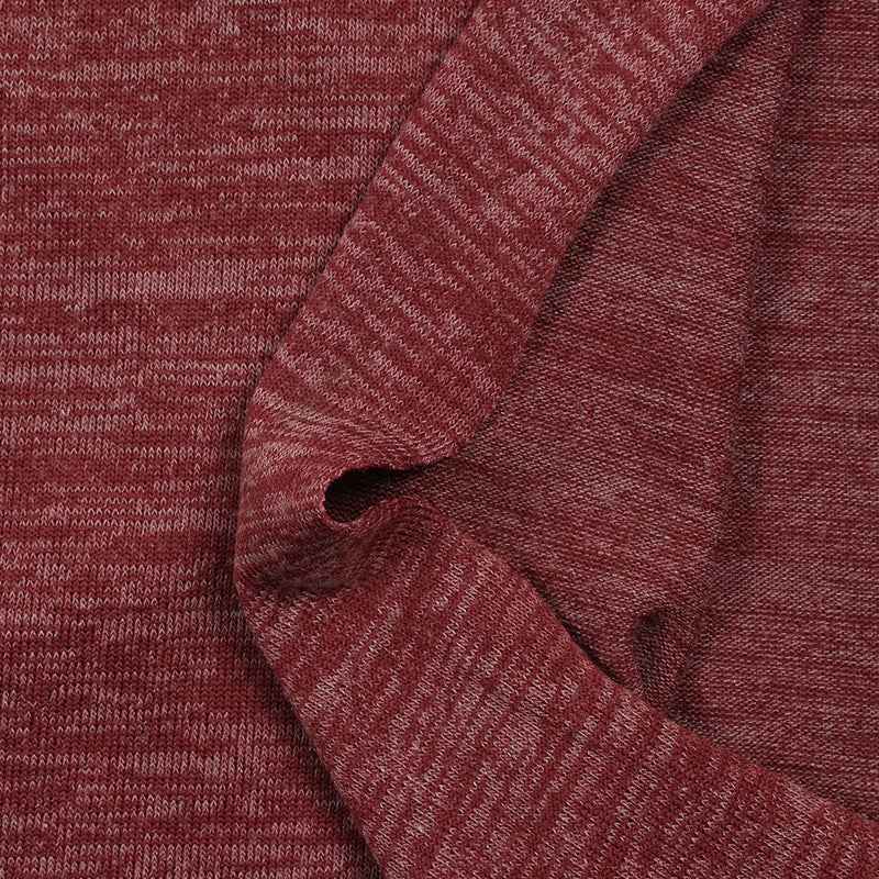 Maille de polyester chinée bordeaux