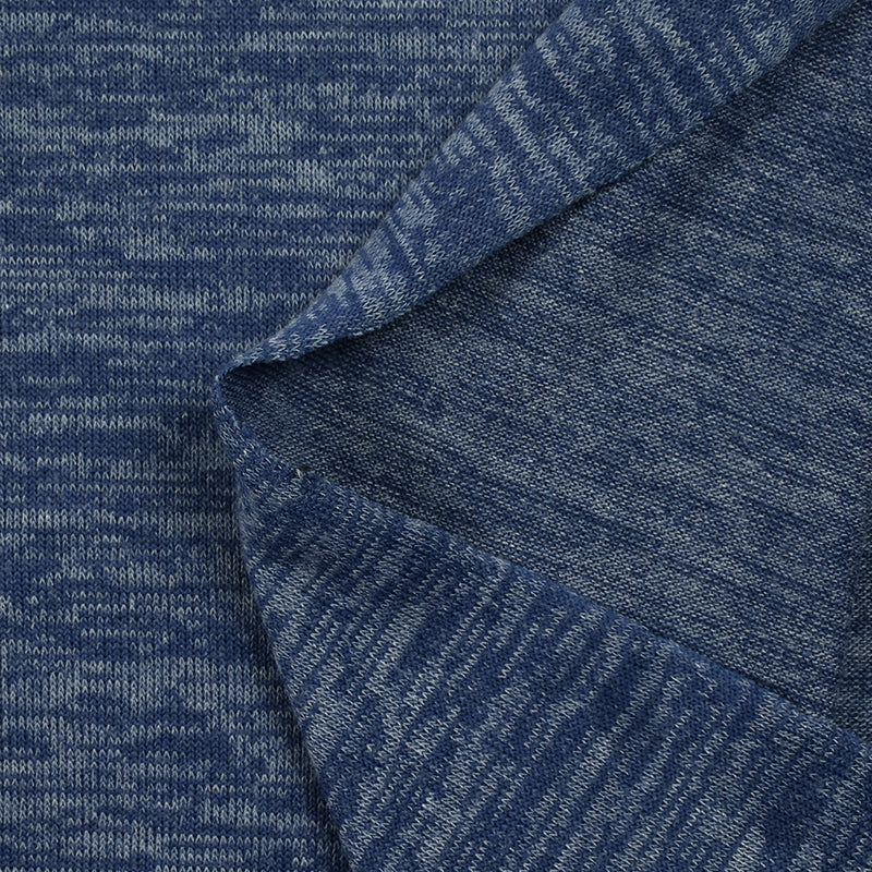 Maille de polyester chinée bleu roi