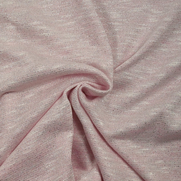 Maille chinée Elisa lurex argent fond rose layette