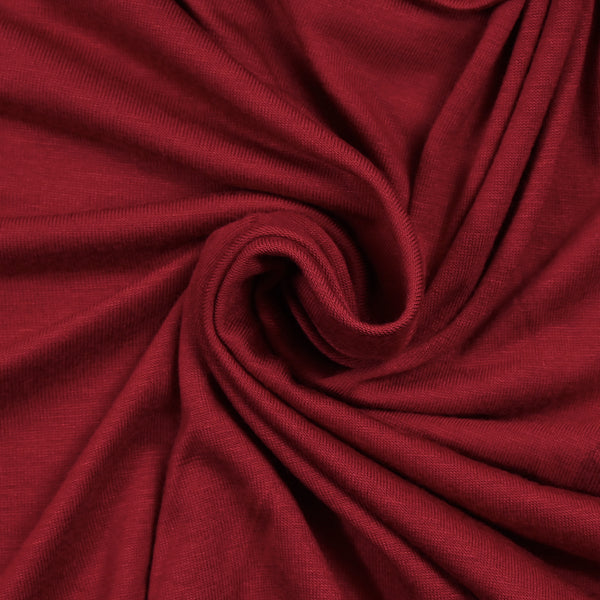 Jersey de viscose rouge bordeaux