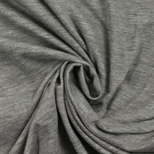 Jersey de viscose gris chiné